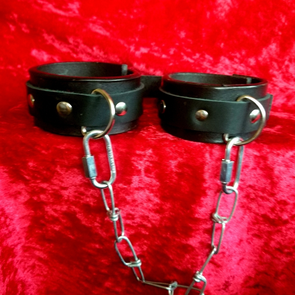 Handcrafted Leather Lockable Cuffs - image 3